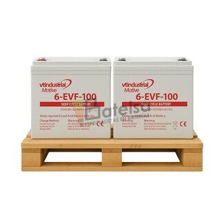 Pack 2 Bateras VT MOTIVE 6-EVF100 | para Fregadora 12V 100 Amperios